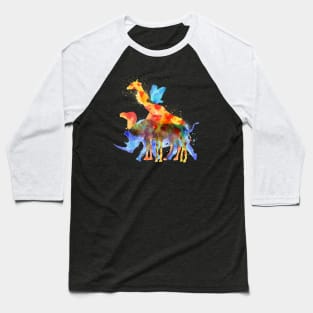 Wild Animals Overprint Baseball T-Shirt